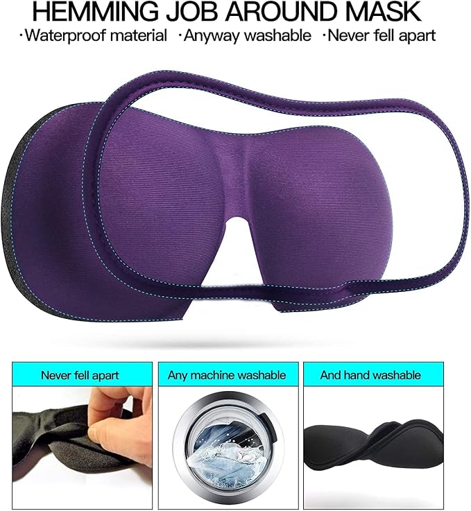 3D Eye mask for Sleeping, Machine Washable, Sleep Mask for Women, Blinder - Image 3