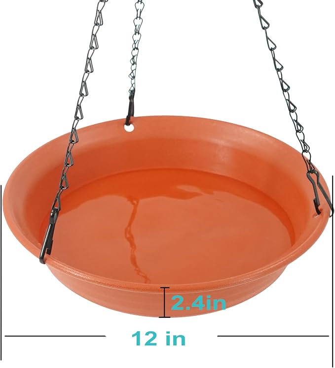 VUWEZ Hanging Bird Bath, Hanging Bird Water Feeder - Image 2