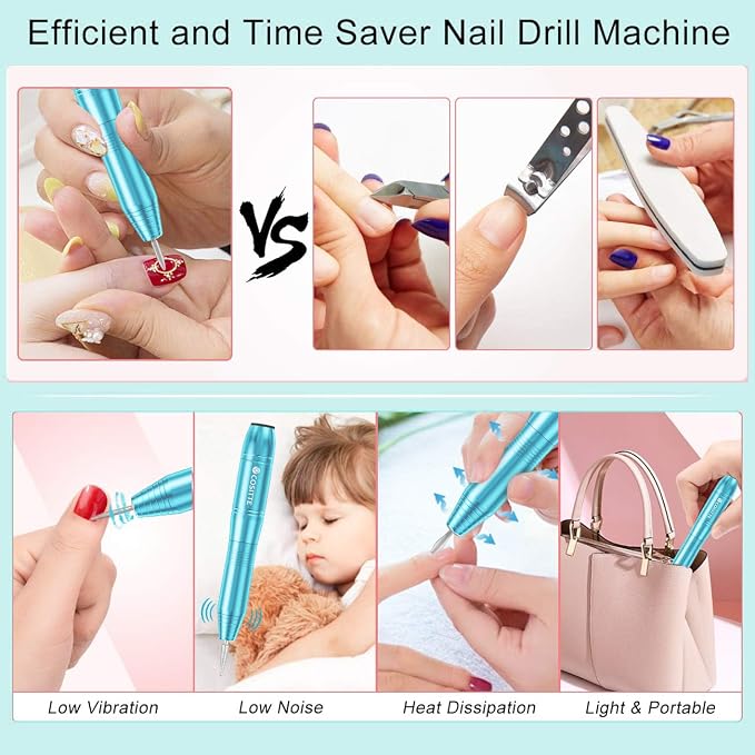 COSITTE Electric Nail Drill, USB Electric Nail Drill Machine - Image 6