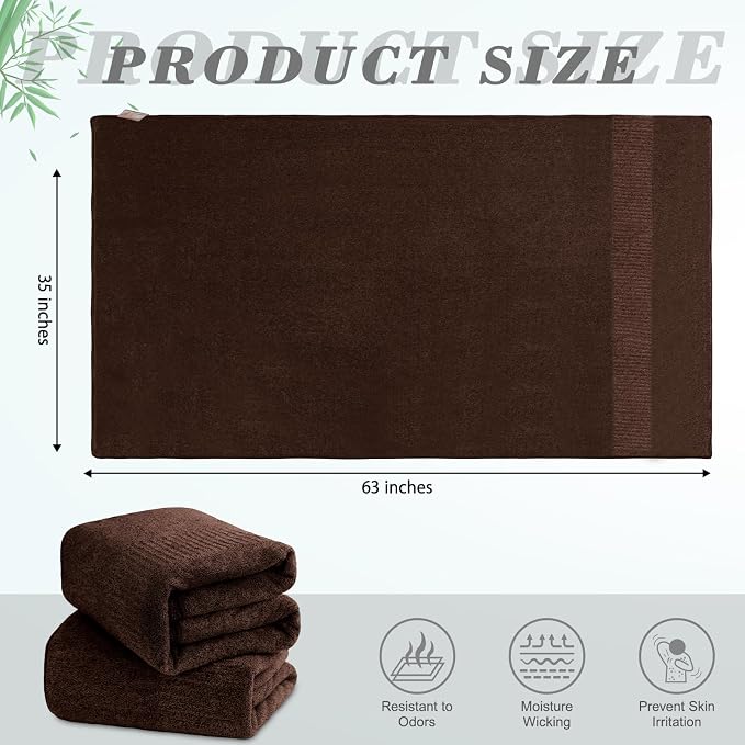 SEISSO Bath Towels, Extra Absorbent & Quick Drying Lightweight Fiber Towels - Image 5