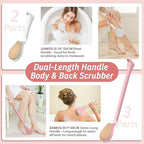 Back Scrubber for Shower, 19’’ Detachable Long Handle Shower Body Scrubber for - Image 3