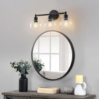 Modern Black Bathroom Vanity Lights, 3-Light Matte Black Bathroom Light Fixture - Image 2
