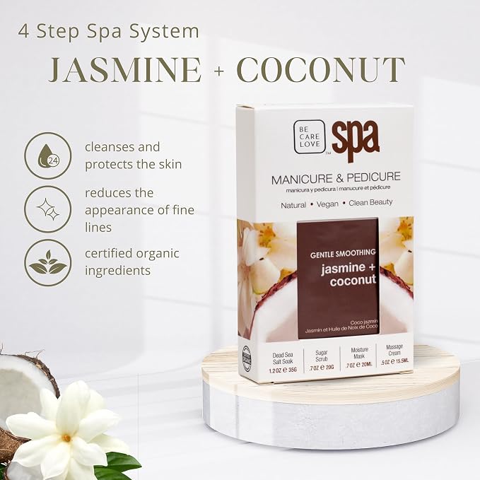 BCL Spa Jasmine + Coconut Professional Pedicure Kit Foot Spa Set – Exfoliate - Image 3