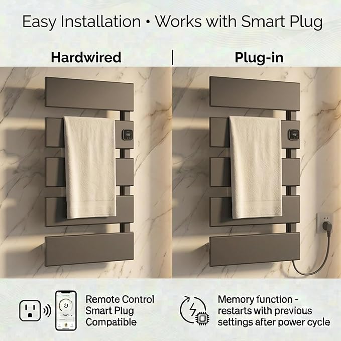 Electric Towel Warmer, Heated Towel Rack - Image 5