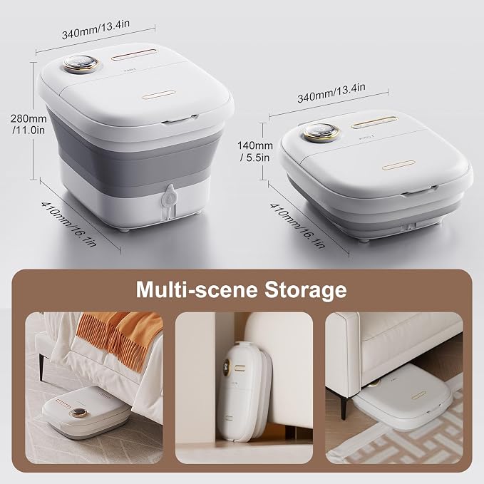 KASJ Collapsible Foot Spa with Electric Rotary and Hydro-Jet Massage, Foot Bath - Image 5