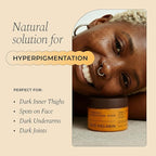 GLO Melanin Turmeric Scrub for Dark Spots, Brightening Inner Thighs Bikini Area - Image 2