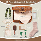 14-Piece Vintage Self-Care Gift Basket - Image 3