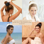 Wecoe Hair Towel Scrunchies 2pcs Soft Absorbent Large Microfiber Hair Drying - Image 4