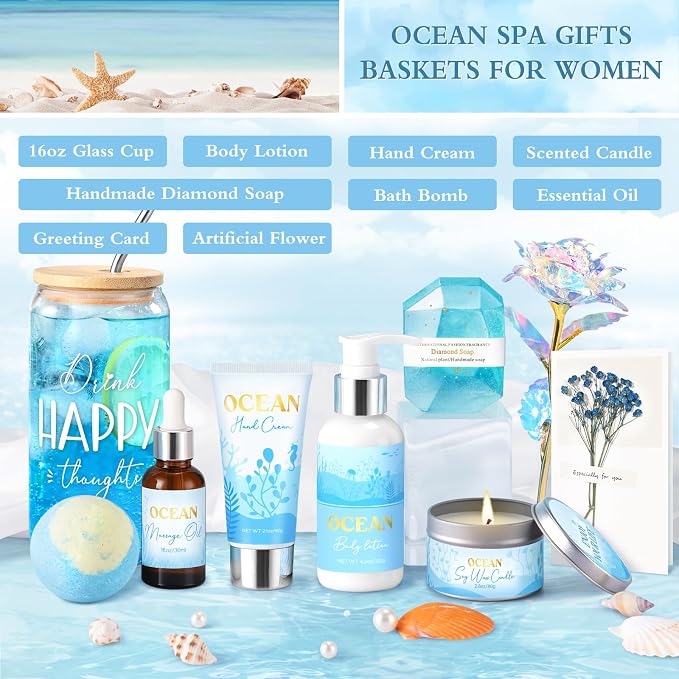Mothers Day Gifts for Mom, Birthday Gifts for Women, Relaxing Spa Gift Baskets - Image 2