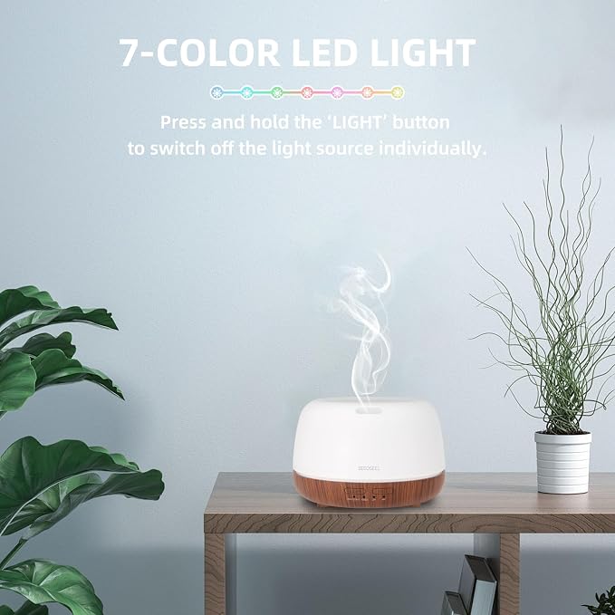SEEDSEEL 300ML Essential Oil Diffuser, Mini Aromatherapy Diffuser - Image 7