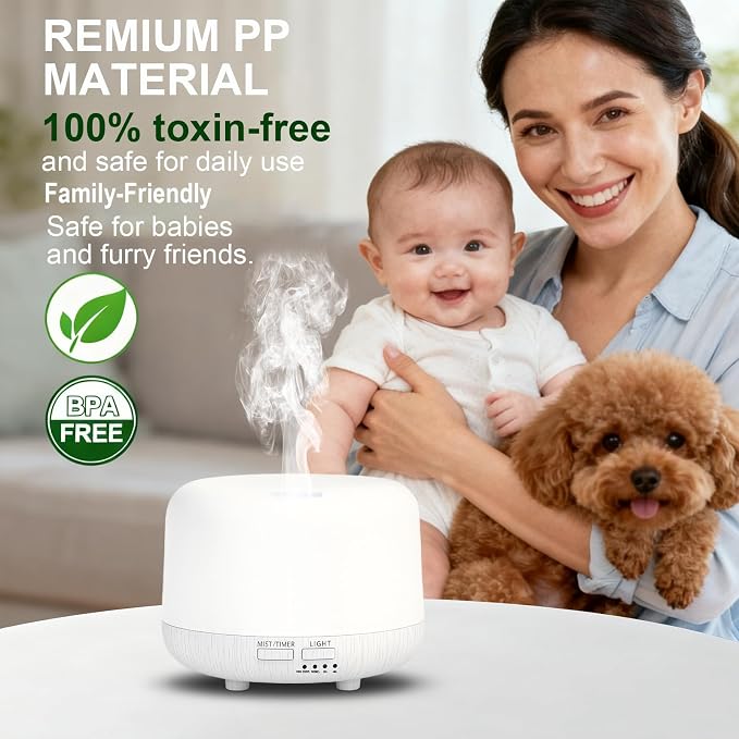 Marchred Aromatherapy Diffuser, 300ML Remote Control Essential Oil Diffusers - Image 6