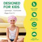 Years calm Kids Shower Cap, Waterproof Reusable Cartoon Bath Cap - Image 5