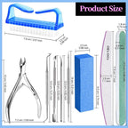 FANDAMEI Manicure Set, Nail Tools, Files 100/180, Buffer Block, Cuticle Nippers - Image 7