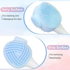 4PCS 2 in 1 Double-Sided Facial Cleansing Brush, Silicone Face Scrubber - Image 7