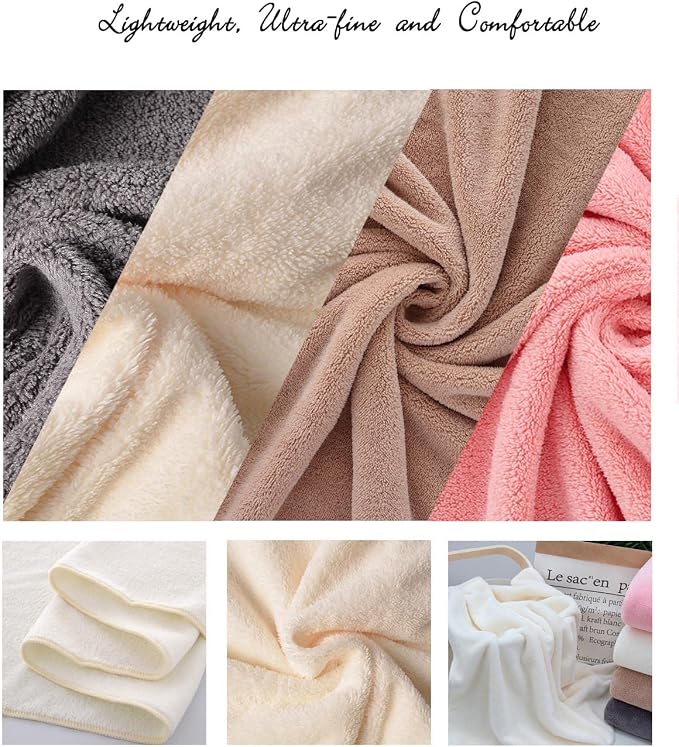 Lumimi Towels 3 Piece Very Soft Microfiber Bath Sheet Towel Set Super Absorbent - Image 6
