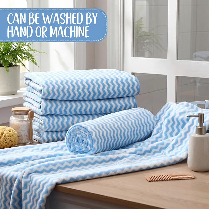 SmoothNovelty 16 Pack Microfiber Bath Towels Bulk 27'' x 60'' Oversized Size - Image 4