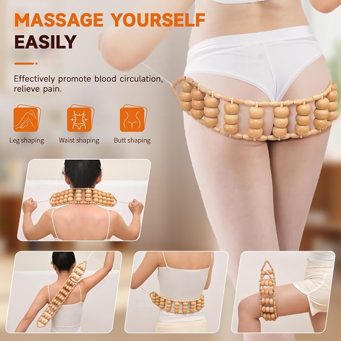 3-in-1 Wood Therapy Massage Tools Lymphatic Drainage Massager Maderoterapia Kit - Image 3
