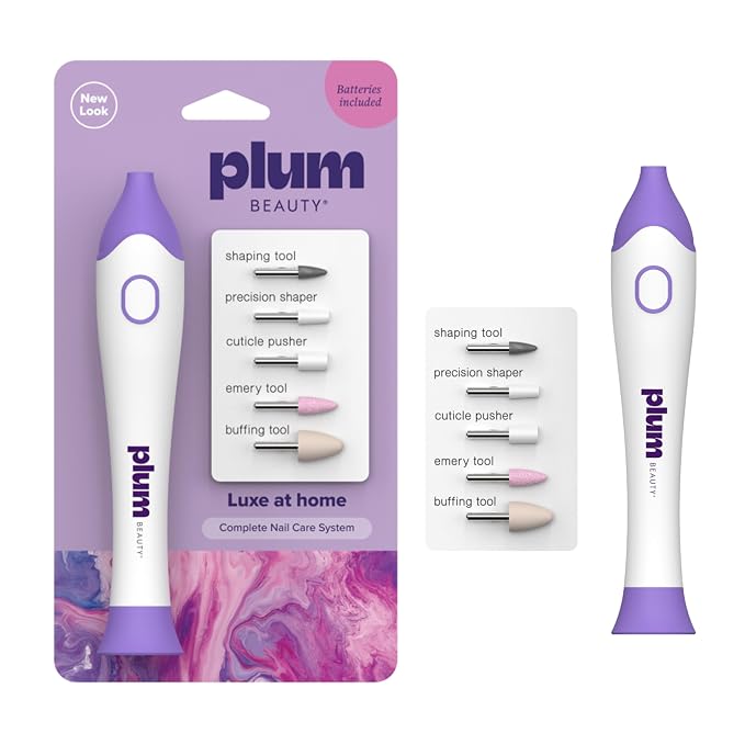 Plum Beauty Complete Nail Care System – 5-in-1 Professional Electric Manicure & by PlumBeauty