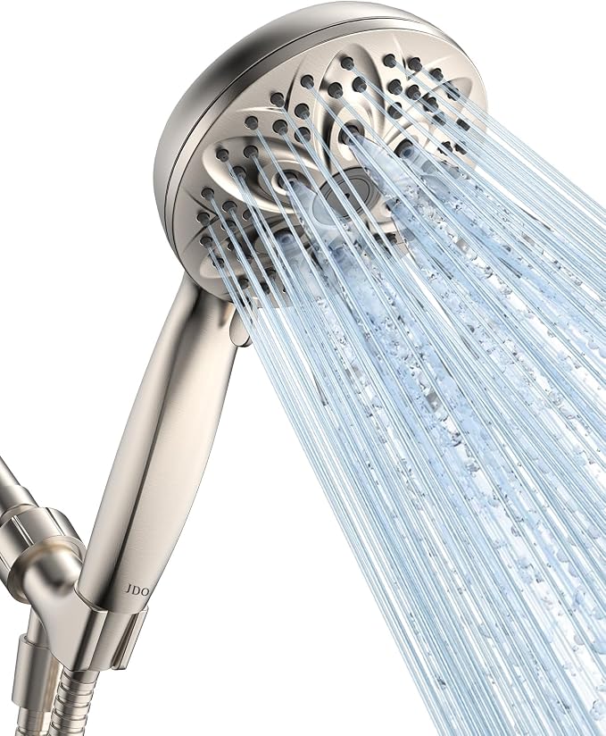 JDO Shower Head with Handheld, High Pressure Handheld Shower Head 6 Settings by JDO