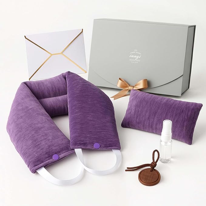 Microwave Heating Pad for Neck – Microwavable Neck Wrap & Eye Mask Set for Neck by inngi