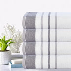 CASA COPENHAGEN White Bay 4Pcs 100% Egyptian Cotton Designer Hand Towels Gift - Image 2