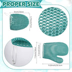 Karenhi 2 Pcs Honeycomb Exfoliating Glove Set Exfoliating Bath Mitt Honeycomb - Image 2