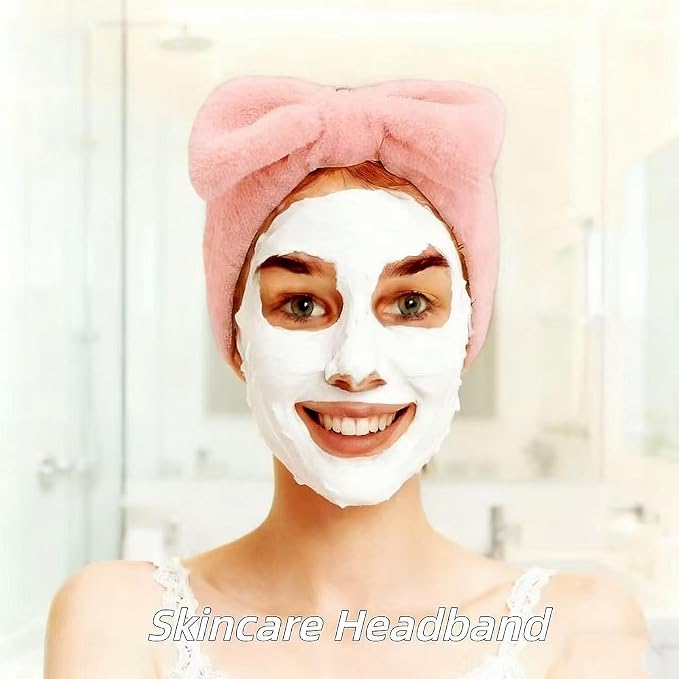 7 Pcs Spa Set, Facial Headband and Wristband Set, Skincare Accessories - Image 3