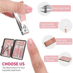 ZIZZON Manicure Set 18 in 1 Professional Pedicure Set Nail scissors Grooming Kit - Image 3