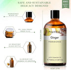 Ginger 3.38fl.oz Essential Oil, PHATOIL Pure Aromatherapy Oils - Image 6