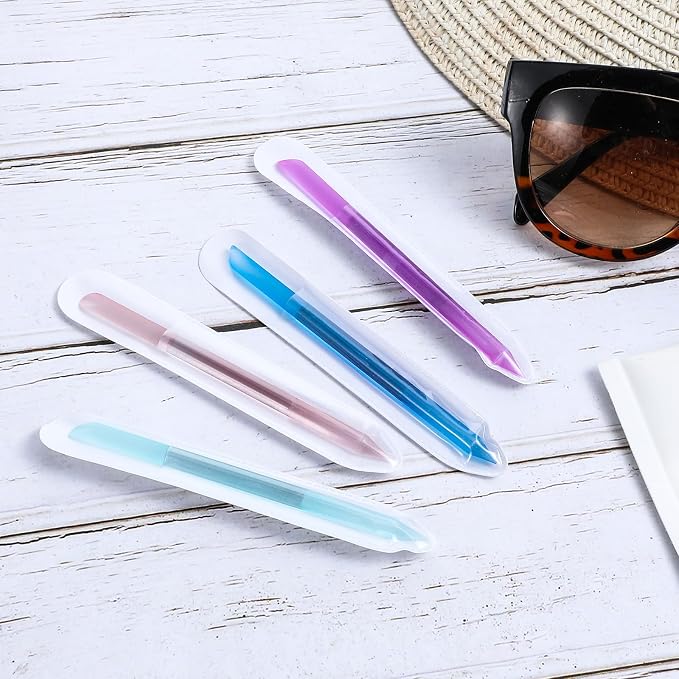 4PCS Glass Cuticle Pusher Tool, Dual-Ended Manicure Stick, Crystal Glass Nail - Image 7