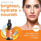 3 in 1 Super-Charged Anti-Aging Face Mist w/Retinol, Vitamin C + Collagen | - Image 3