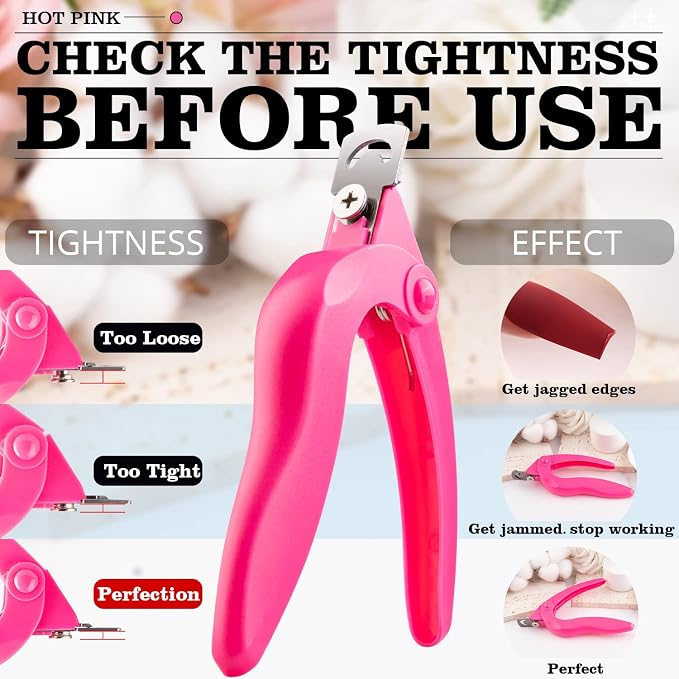 Hot Pink Acrylic Nail Clipper, Dial Clippers - Image 3