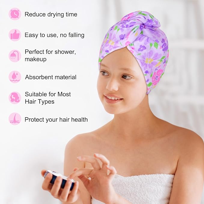 Basumee Microfiber Hair Towel Wrap - Image 5