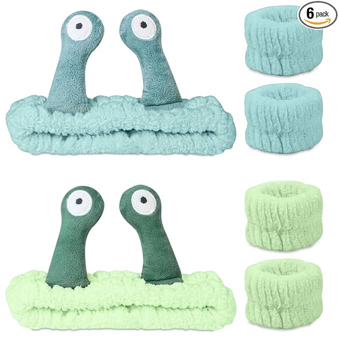 Snail Face Wash Headband Skincare & Wrist Bands by Unknown