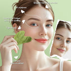 Flagest Gua Sha Facial Tools, Jade Stone Guasha Tool - Image 2