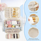 Makeup Bag with Multi-Pockets, Travel Cosmetic Bag with 2 Transparent Side - Image 6