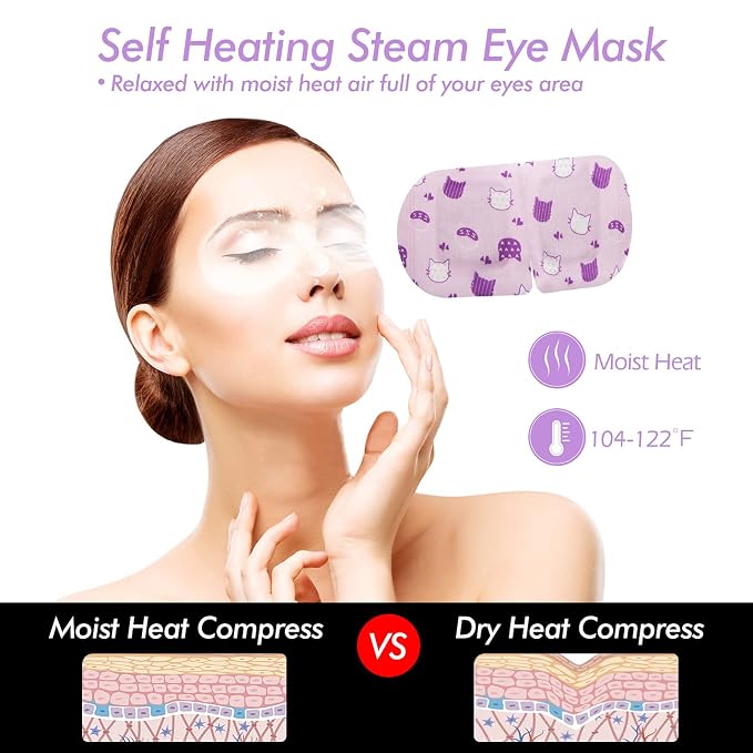 Jekeno Steam Eye Mask, 16 Packs Eye Masks - Image 4