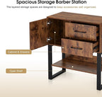 BarberPub Styling Barber Station, Wall Mount Storage Cabinet, Salon Equipment - Image 6
