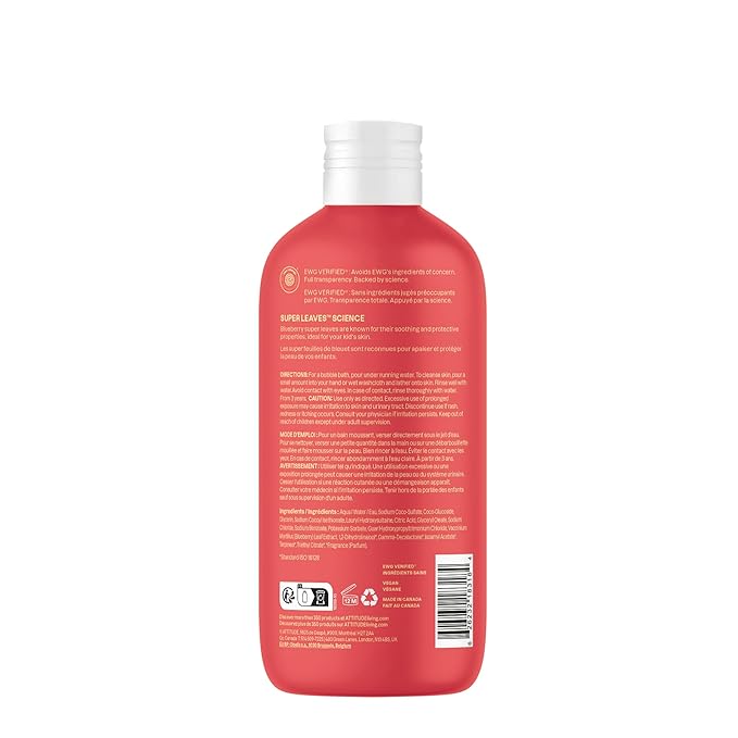Attitude Bubble Wash for Kids, EWG Verified Bubble Bath, Hair Shampoo and Body - Image 6