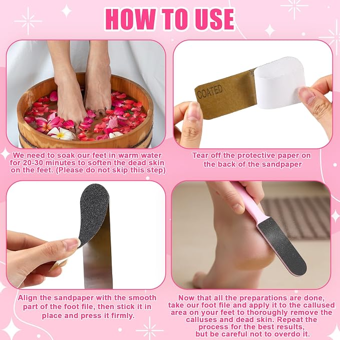 Mudder 2 Pieces Stainless Steel Pedicure Foot File Callus Remover Foot Scrubber - Image 3