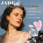 Jade roller and gua sha, facial roller, women's skincare tool, self-care gift - Image 2