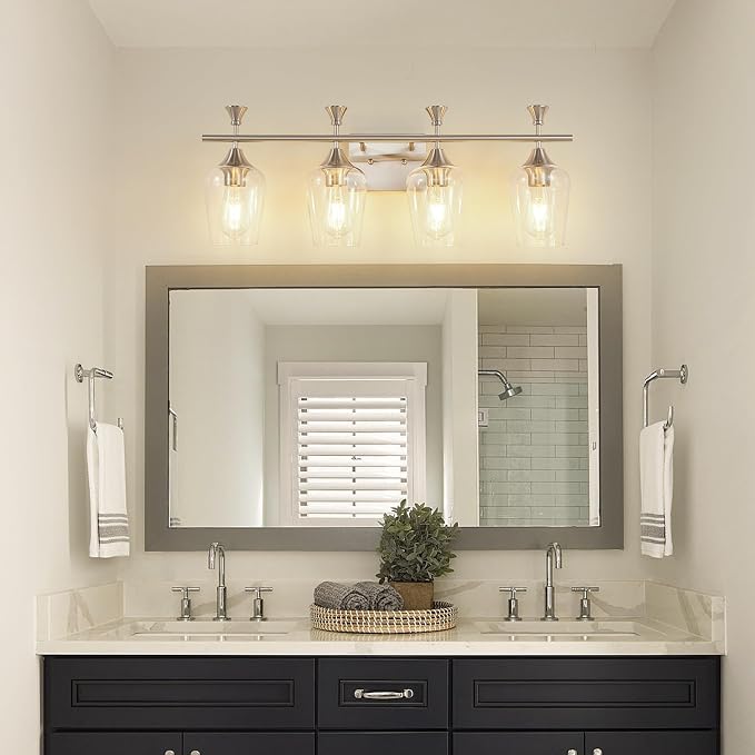 Bathroom Light Fixtures, Brushed Nickel Vanity Lights - Image 2