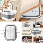 Lanwexy Foot Soaking Tub, Collapsible Bucket, Foot Spa, Foot Bath 16 Pack Foot - Image 5