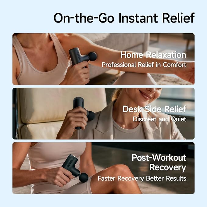 HEYCHY Super Mini Massage Gun Deep Tissue, Handheld Percussion Muscle Massager - Image 8