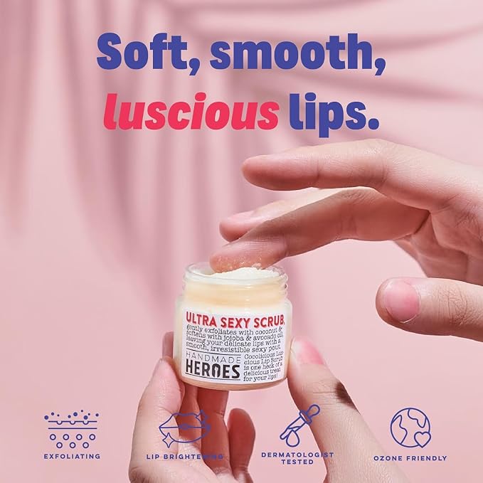 100% Natural Lip Scrub Vegan Conditioning Coconut Lip Exfoliator Gentle - Image 6