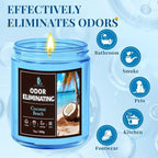 Coconut Beach Odor Eliminating Highly Fragranced Candle, Eliminates 95% of - Image 5