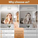 SOLFART Bathroom Lights Over Mirror: 32 Inch Bathroom Vanity Light- Brushed - Image 5