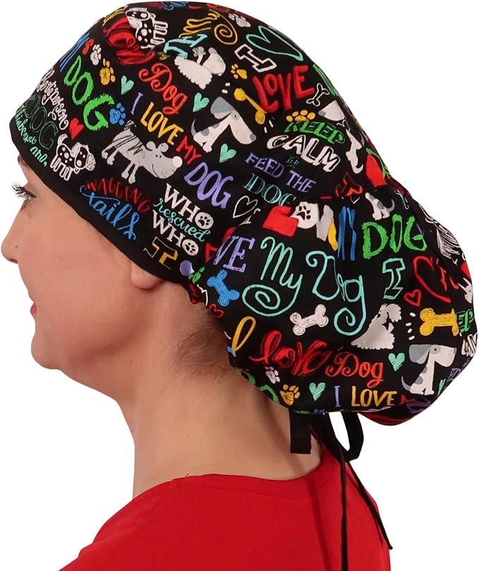Sparkling EARTH Big Hair Ponytail Classic Surgical Style Scrub Working Cap - Image 4