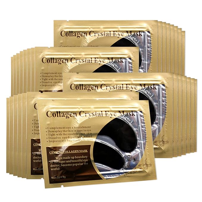 Permotary 30 Pairs Gel Collagen Eye Pads, Crystal Collagen Under Eye Mask by Permotary