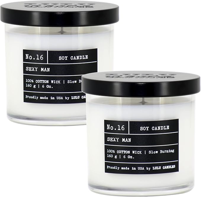 Lulu Candles | Sexy Man | Luxury Scented Soy Jar Candle | Hand Poured in The by LULUCANDLES